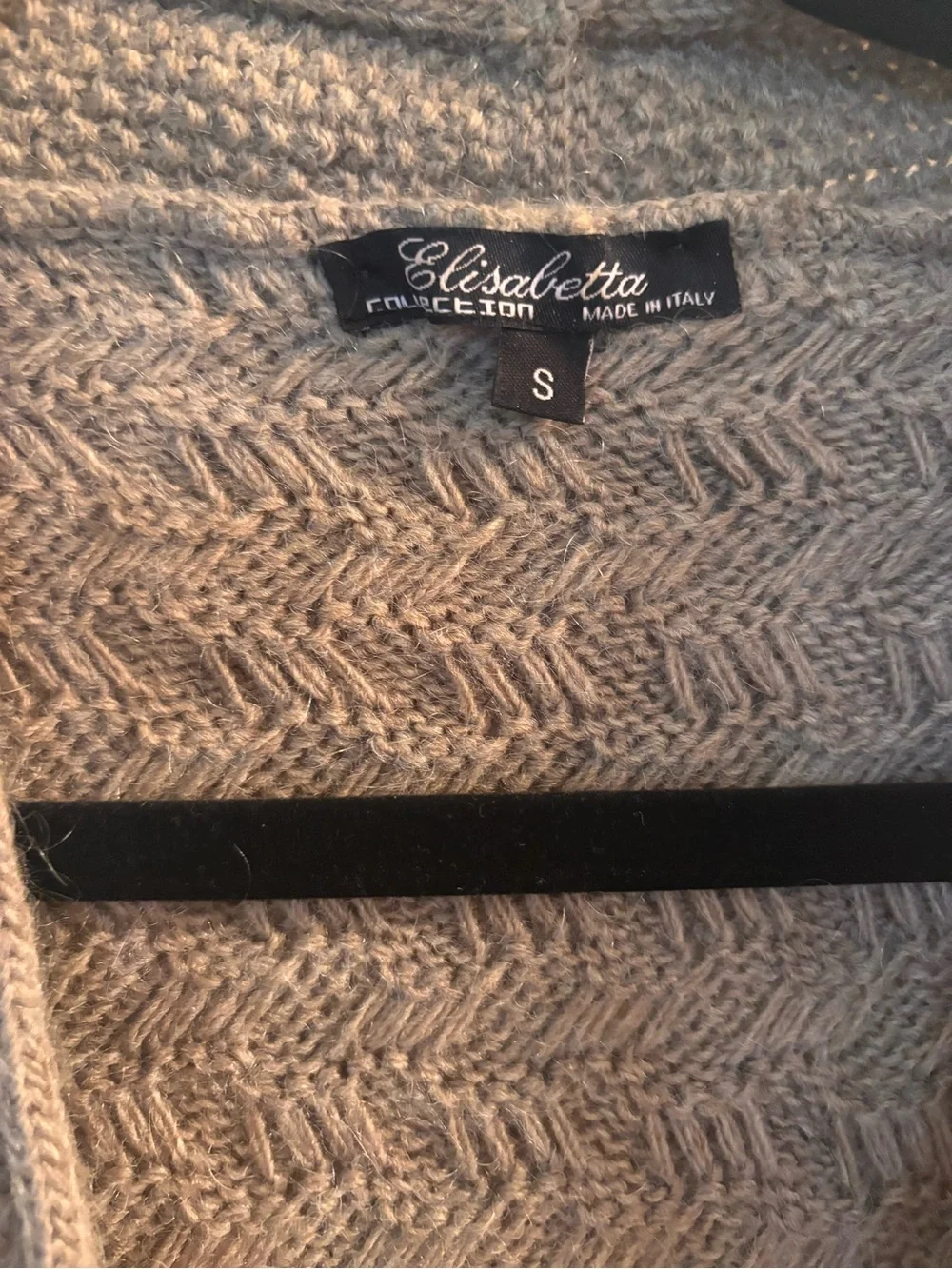 Women’s Cable Knit Tie-Front Cardigan Sweater - Light Brown